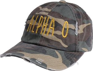 Jagged Font Hat - alpha o