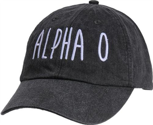 Jagged Font Hat - alpha o
