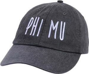 Jagged Font Hat - phi mu