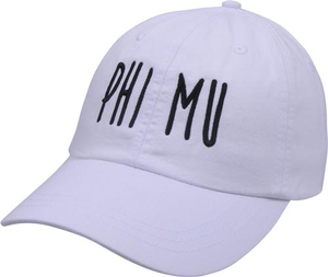 Jagged Font Hat - phi mu