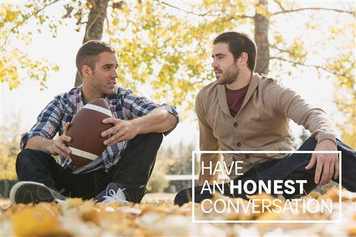Have an Honest Conversation Postcard – Two Men  (Pack of 25)