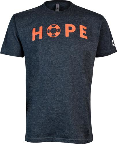Unisex Charcoal HOPE Crewneck with Poppy Lettering