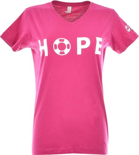  Women's Fuchsia HOPE V-Neck