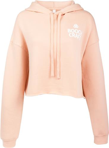 Logo Cropped Fleece Hoodie