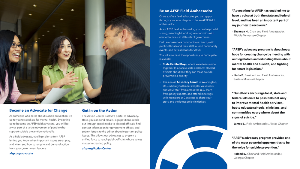 Advocating for Suicide Prevention Brochure (Pack of 25)