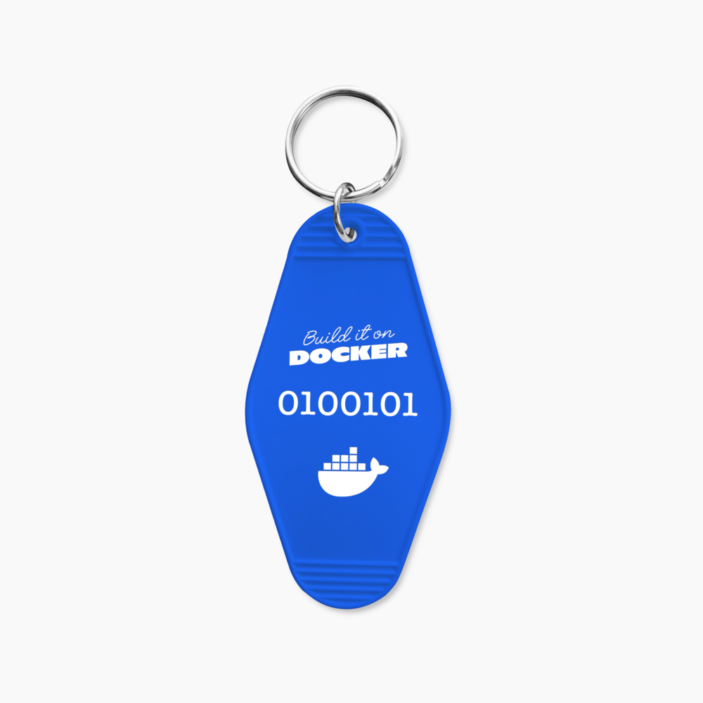 'Built it on Docker' Keychain
