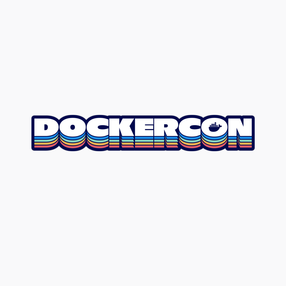  Rainbow Stack DockerCon Sticker 