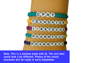 Pharmacy Technician Beaded Word Bracelets (Set of 5)