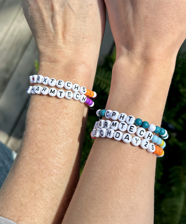 Pharmacy Technician Beaded Word Bracelets (Set of 5)