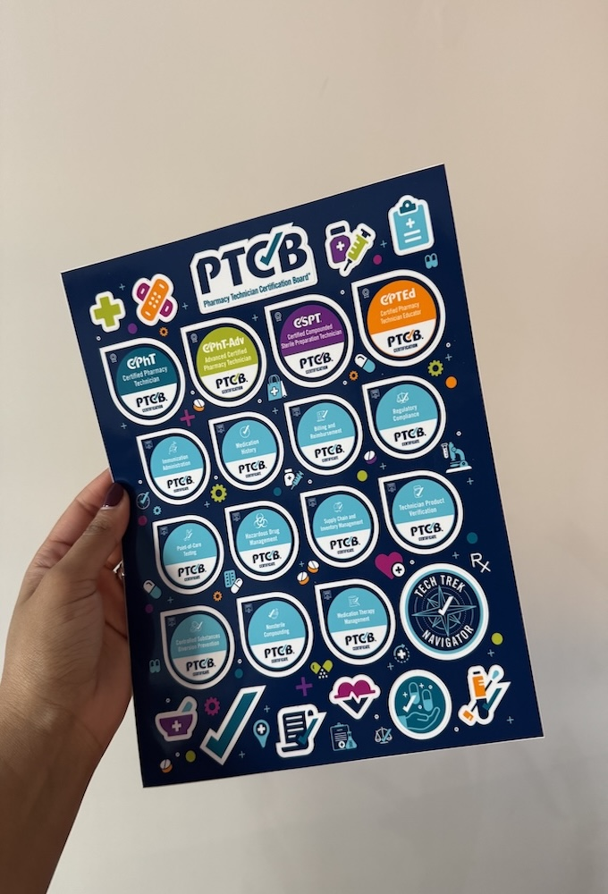 PTCB Credential Sticker Sheet - (8" x 10")