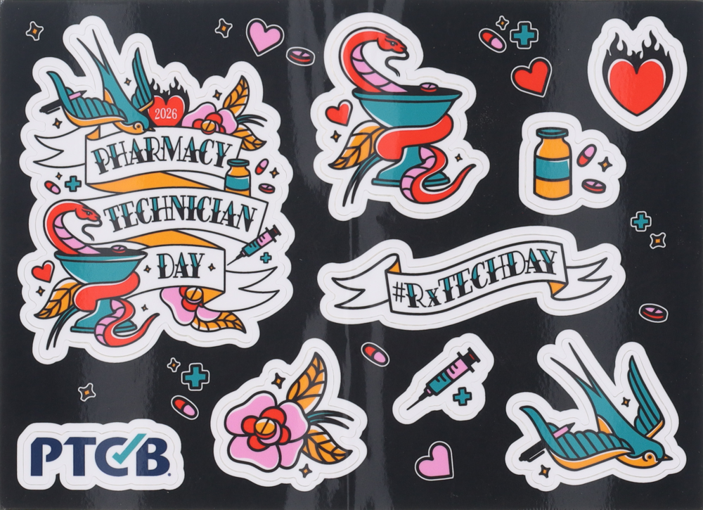 2026 Pharmacy Technician Day Sticker Sheet
